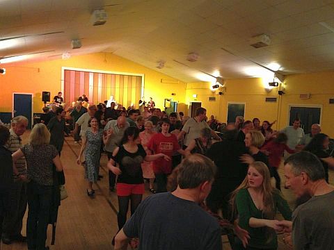 Ceilidh Dancing in Haddenham Village Hall on 5th January 2013 with thanks to Celia Smith